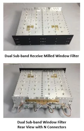 450-470 MHz, UHF Dual Band RX Milled Window Filter (DB3826BP)